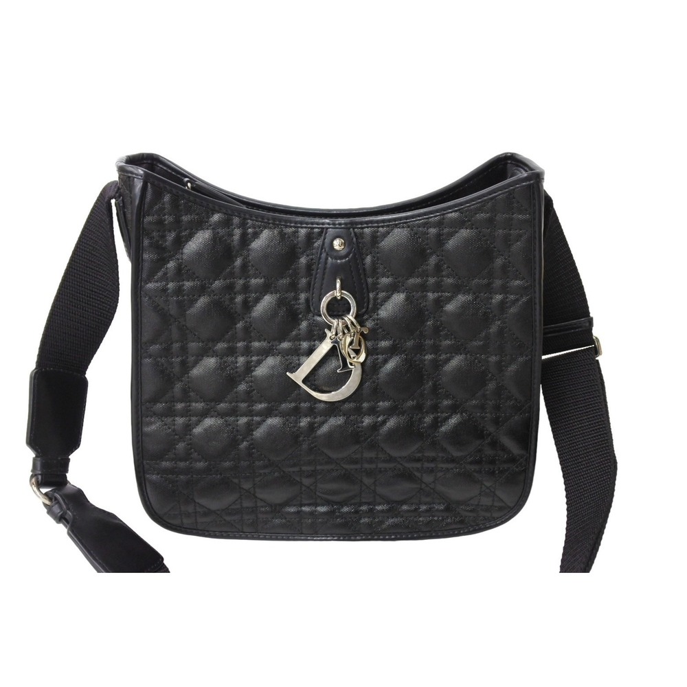 Dior Christian quilted bag lovely shoulder black Cannage